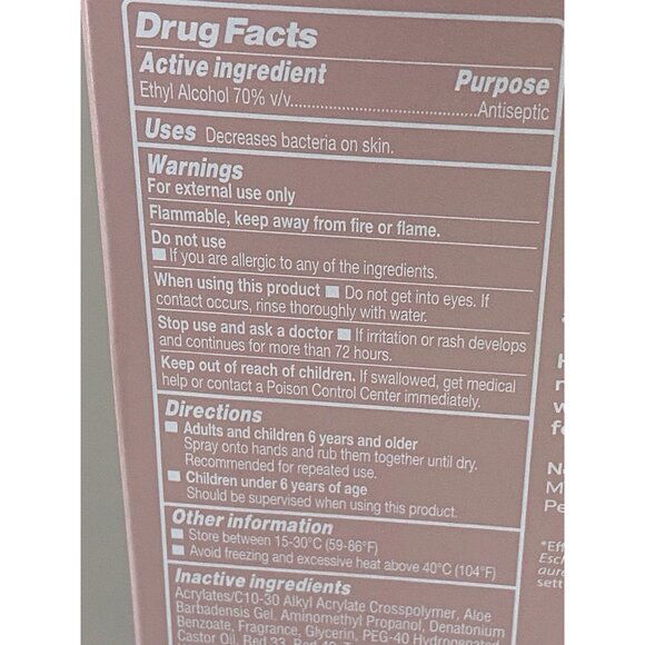 Smart Care Scented Hand Sanitizer Spray 1.35 Fl Oz Champagne Toast Hydrating NEW - Picture 7 of 10